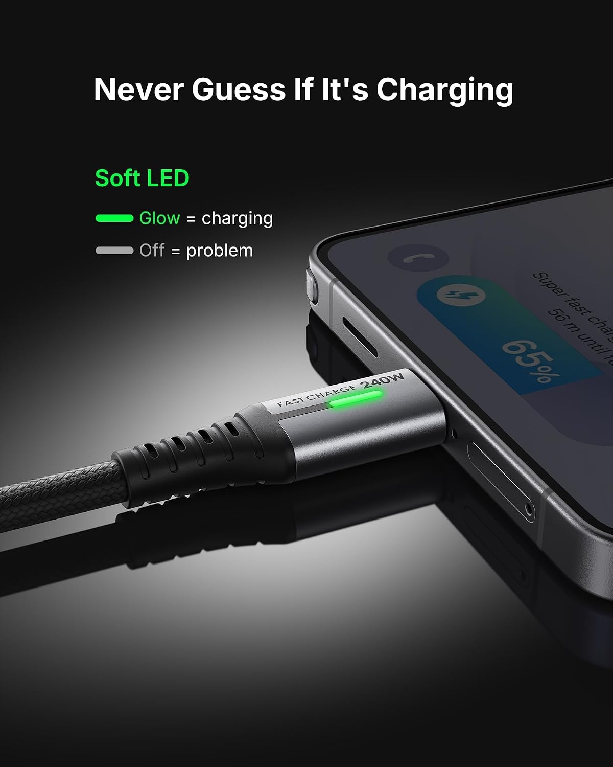 image:imageINIU 240W USB C to USB C Cable 66ft66ft Fast Charging Type C CordBlack
