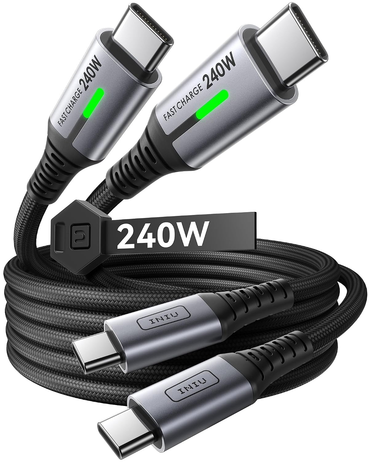 image:imageINIU 240W USB C to USB C Cable 66ft66ft Fast Charging Type C CordBlack
