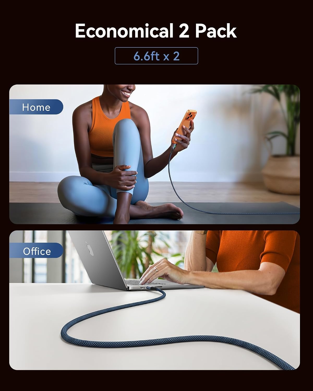 image:imageINIU 240W USB C to USB C Cable 66ft66ft Fast Charging Type C CordBlue