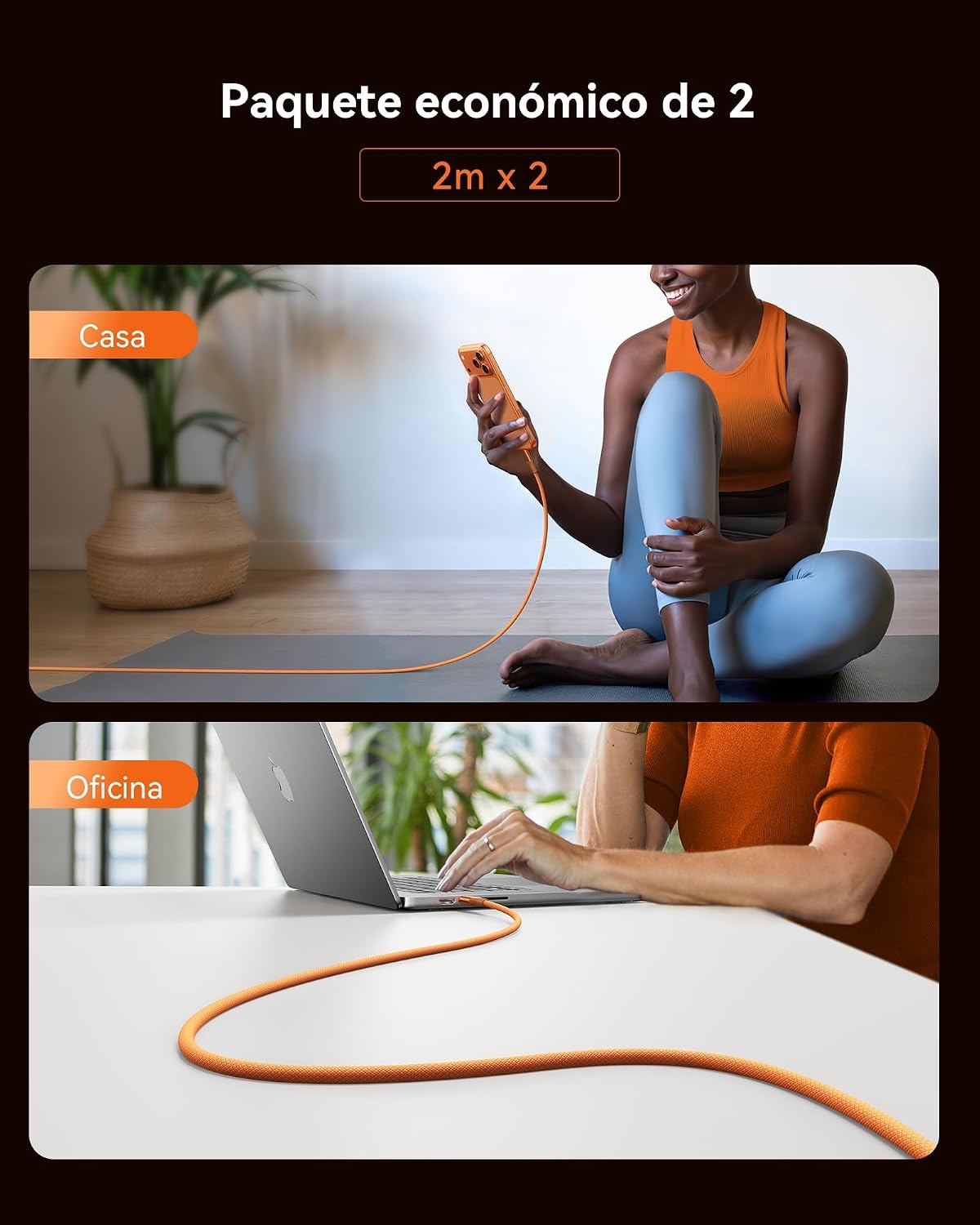 image:imageINIU 240W USB C to USB C Cable 66ft66ft Fast Charging Type C CordOrange