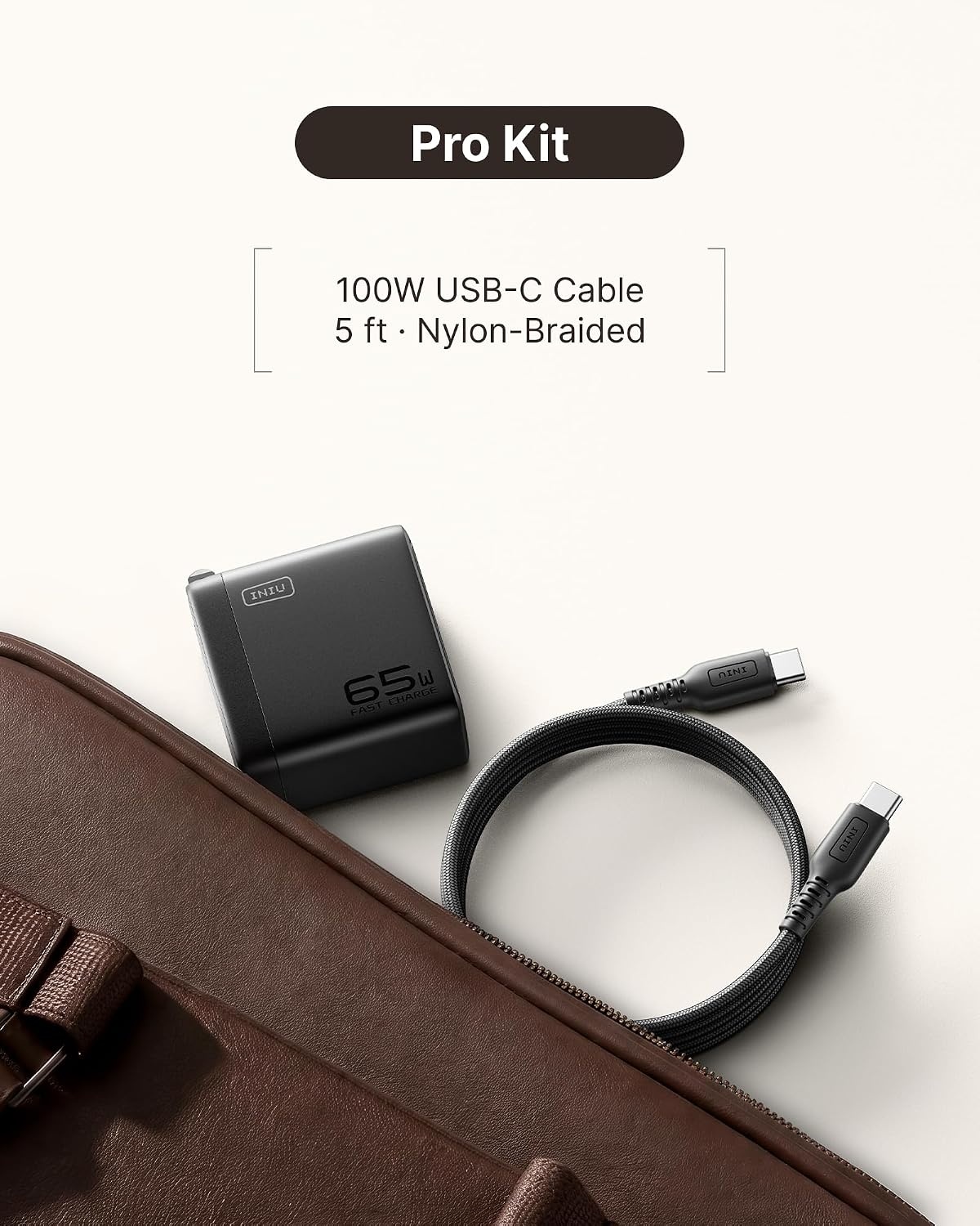 image:imageINIU Laptop Charger 65W Type C Charger Fast Charging Block for MacBookBlack