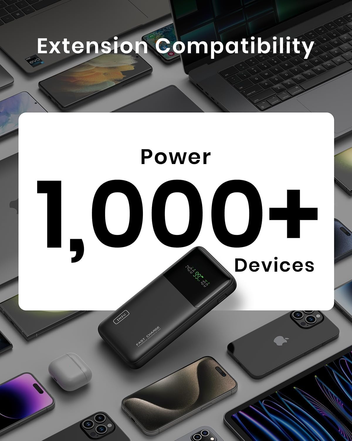 image:imageINIU Laptop Power Bank Compact 27000mAh 140W Fast Charging Battery Pack