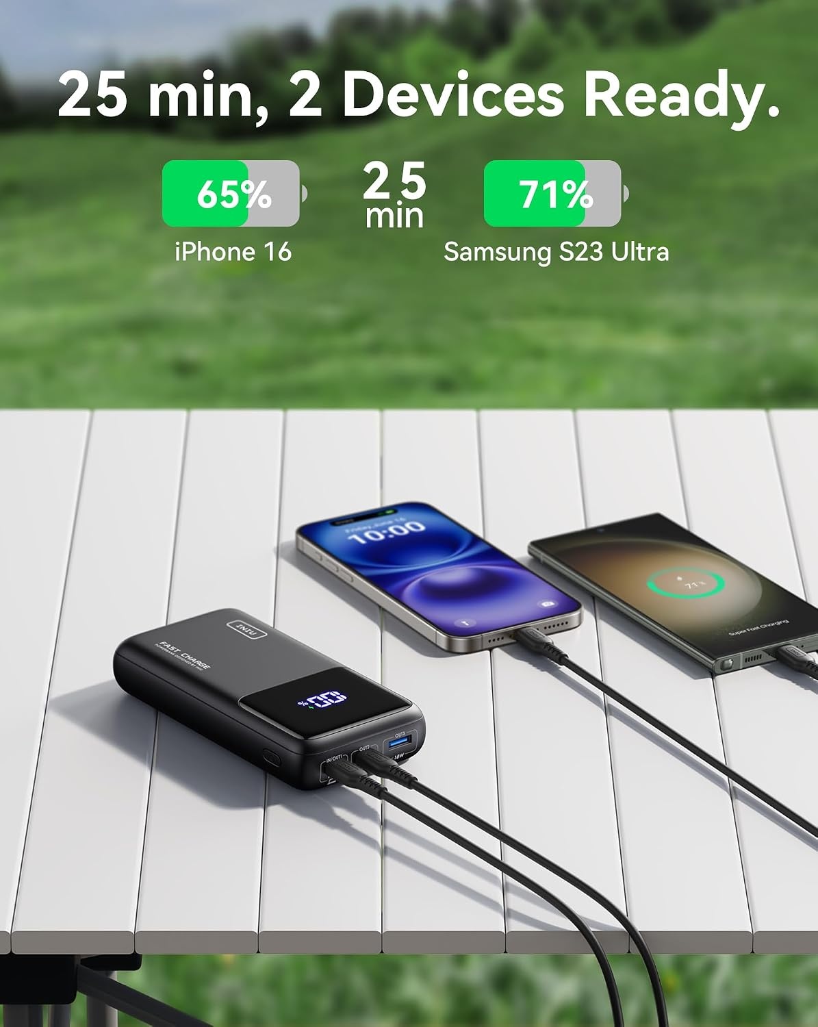 image:imageINIU Laptop Power Bank Smallest 25000mAh 100W Fast Charging Battery PackBlack