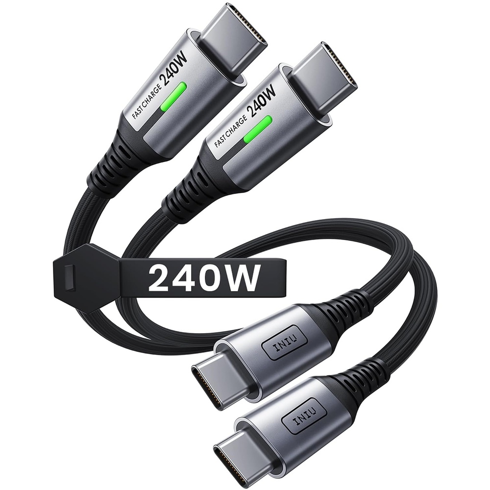 image:imageINIU 240W USB C to USB C Cable 66ft66ft Fast Charging Type C CordBlack