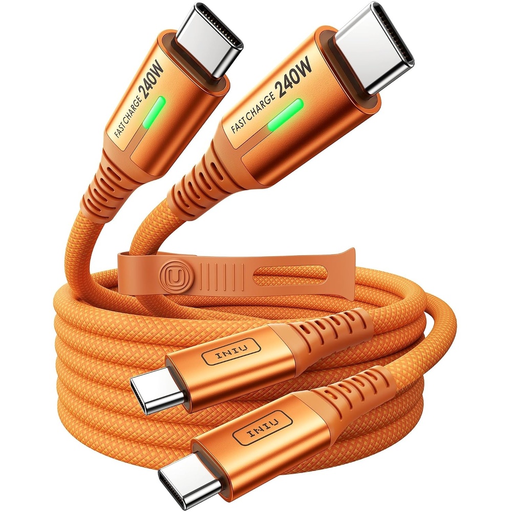 image:imageINIU 240W USB C to USB C Cable 66ft66ft Fast Charging Type C CordOrange