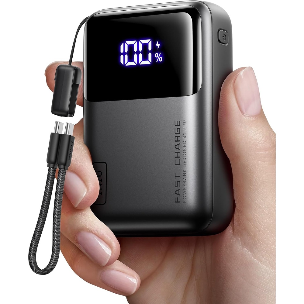 image:imageINIU Laptop Power Bank Smallest 20000mAh 65W Fast Charging Battery PackMetallic Black