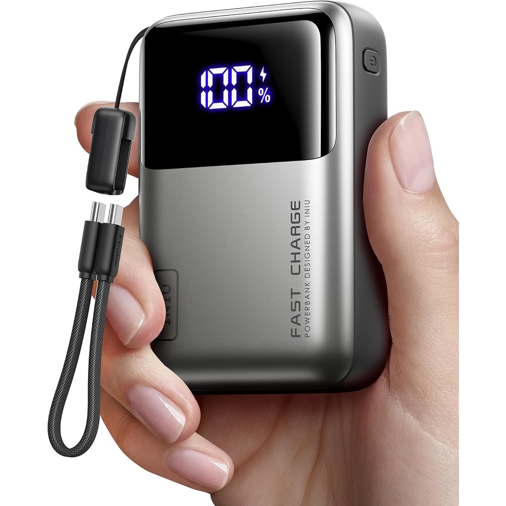image:imageINIU Laptop Power Bank Smallest 20000mAh 65W Fast Charging Battery PackMetallic Silver