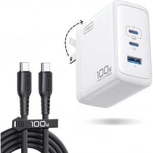 INIU 100W USB C Laptop Charger, GaN Fast Charging Block for with 100W Cable(White)
