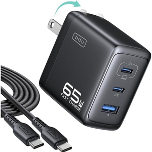 INIU Laptop Charger, 65W Type C Charger Fast Charging Block for MacBook(Black)