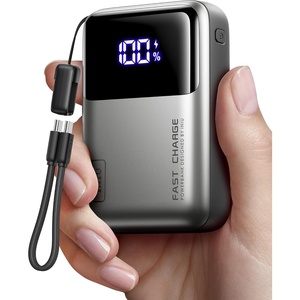 INIU Laptop Power Bank, Smallest 20000mAh 65W Fast Charging Battery Pack(Metallic Silver)